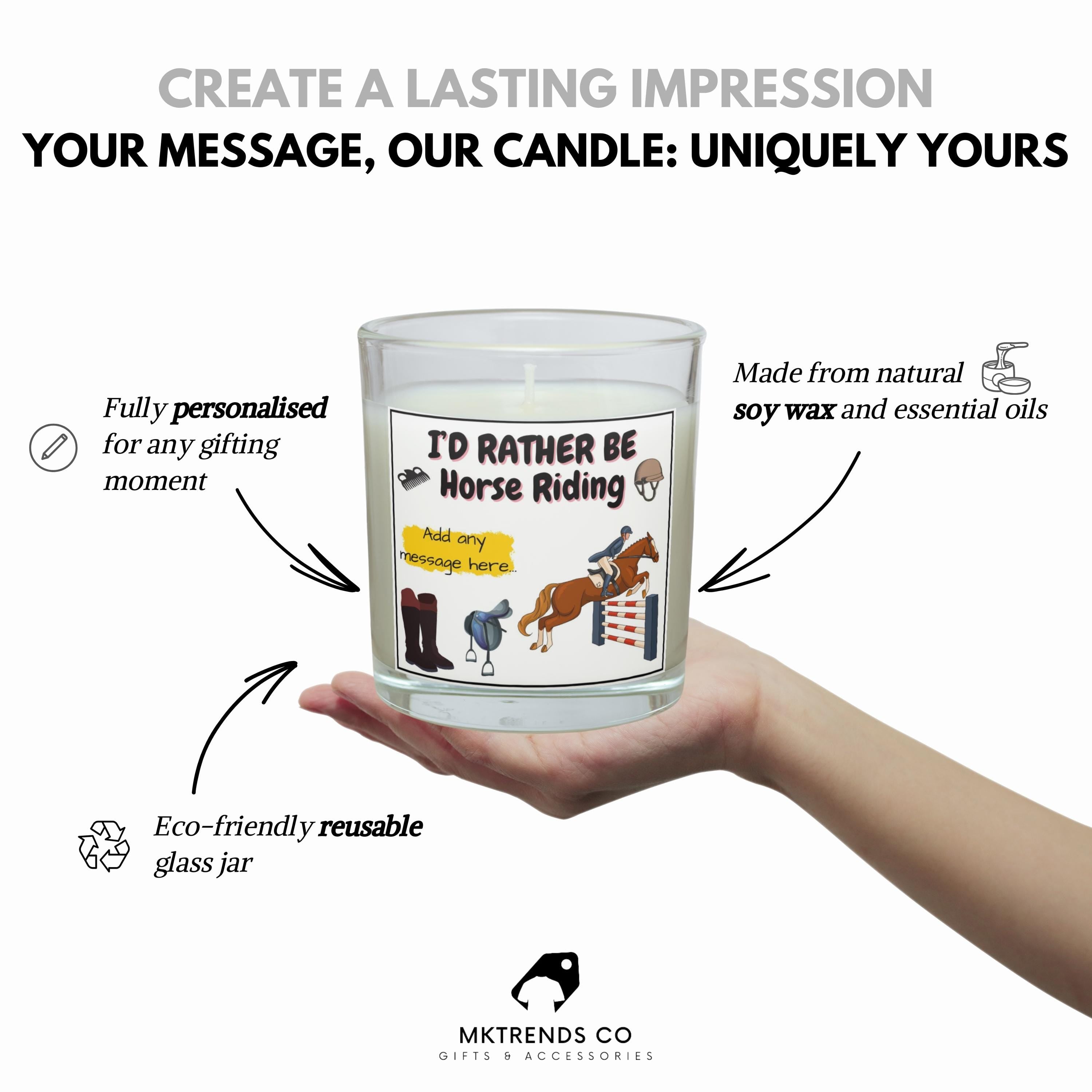 Rather Be Horse Riding Personalised Candle | Horse Lover Gift | Equestrian Candle Gift | Custom Horse Rider Gift | Funny Horse Rider Gifts Etsy
