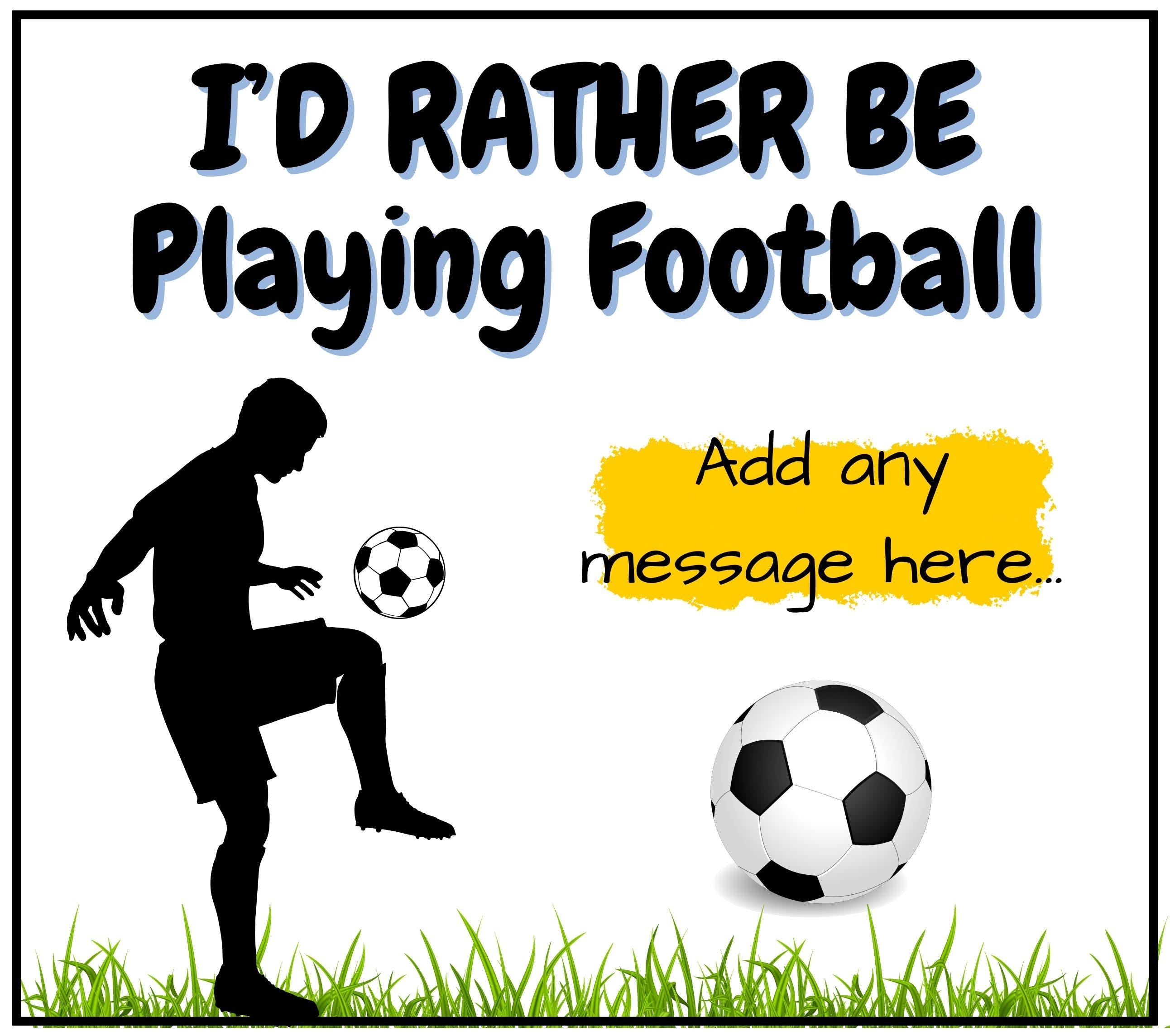 Rather Be Playing Football Personalised Candle | Football Player Gift | Custom Football Player Gift | Football Birthday Gift | Secret Santa Etsy