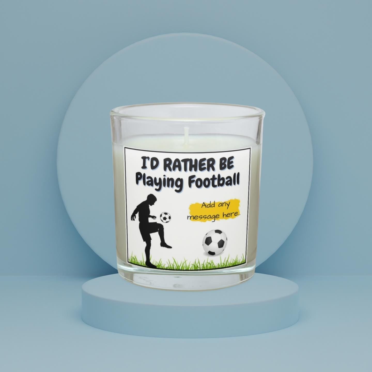 Rather Be Playing Football Personalised Candle | Football Player Gift | Custom Football Player Gift | Football Birthday Gift | Secret Santa Etsy