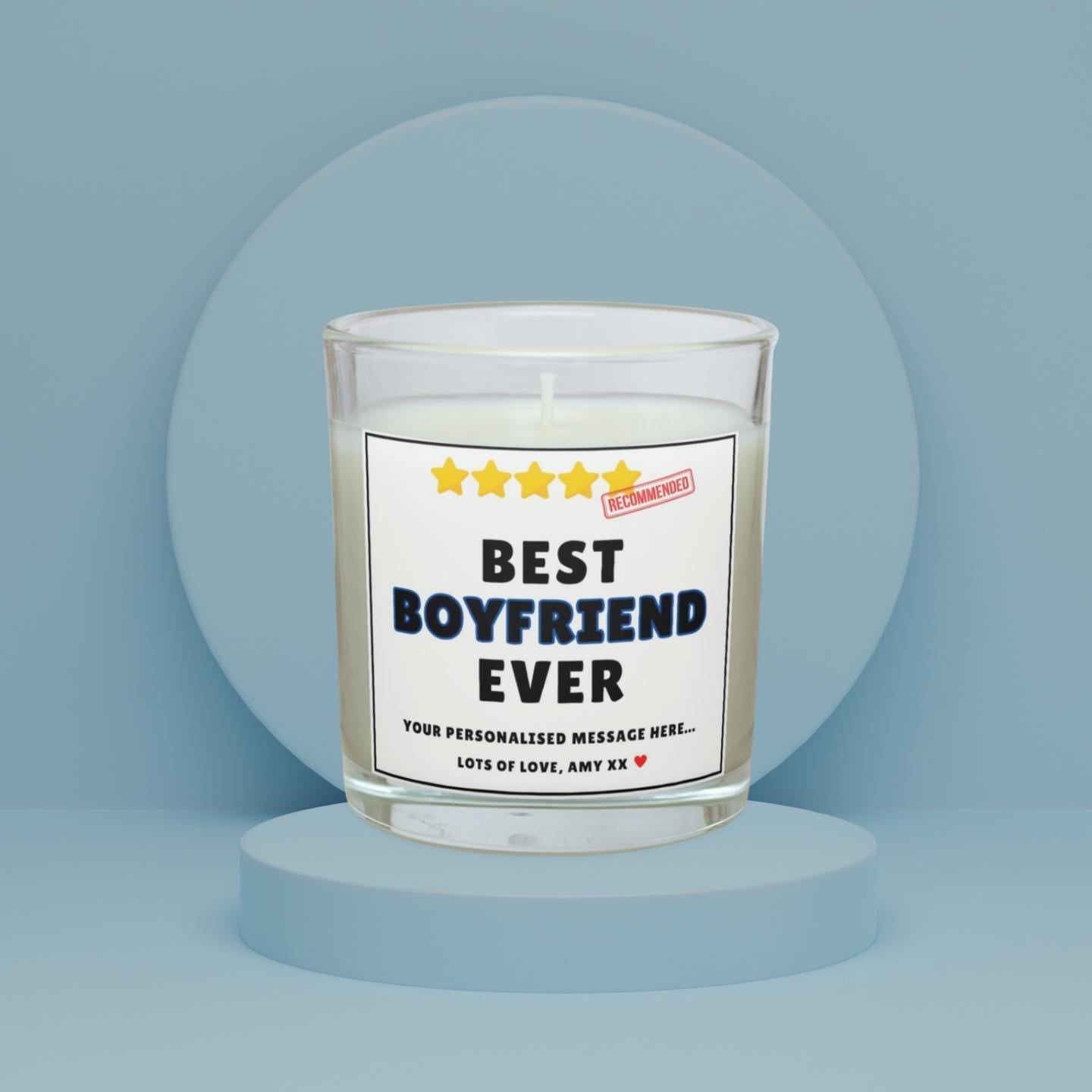 5 Star Best Boyfriend Ever Personalised Candle Gift | Funny Gifts for Boyfriend | Novelty Husband Gift | Funny Boyfriend Review Message Gift Etsy