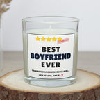 5 Star Best Boyfriend Ever Personalised Candle Gift | Funny Gifts for Boyfriend | Novelty Husband Gift | Funny Boyfriend Review Message Gift Etsy