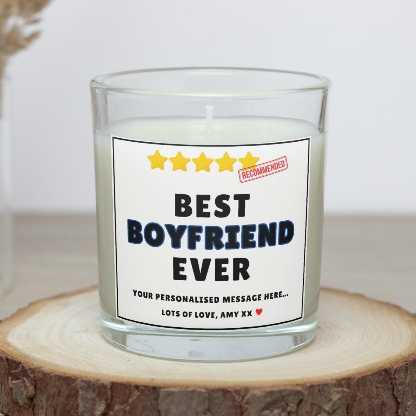 5 Star Best Boyfriend Ever Personalised Candle Gift | Funny Gifts for Boyfriend | Novelty Husband Gift | Funny Boyfriend Review Message Gift Etsy