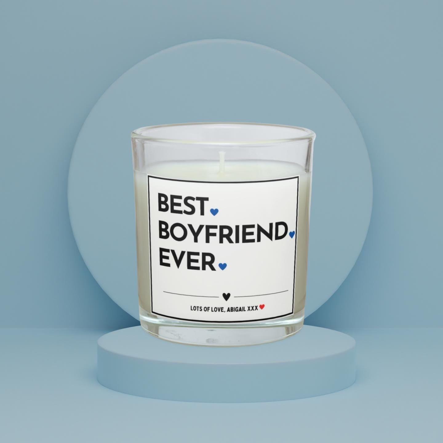 Best Boyfriend Ever Personalised Candle Gift | Gift for Boyfriend | Boyfriend Anniversary Candle | Gift for Husband | Boyfriend Message Gift Etsy
