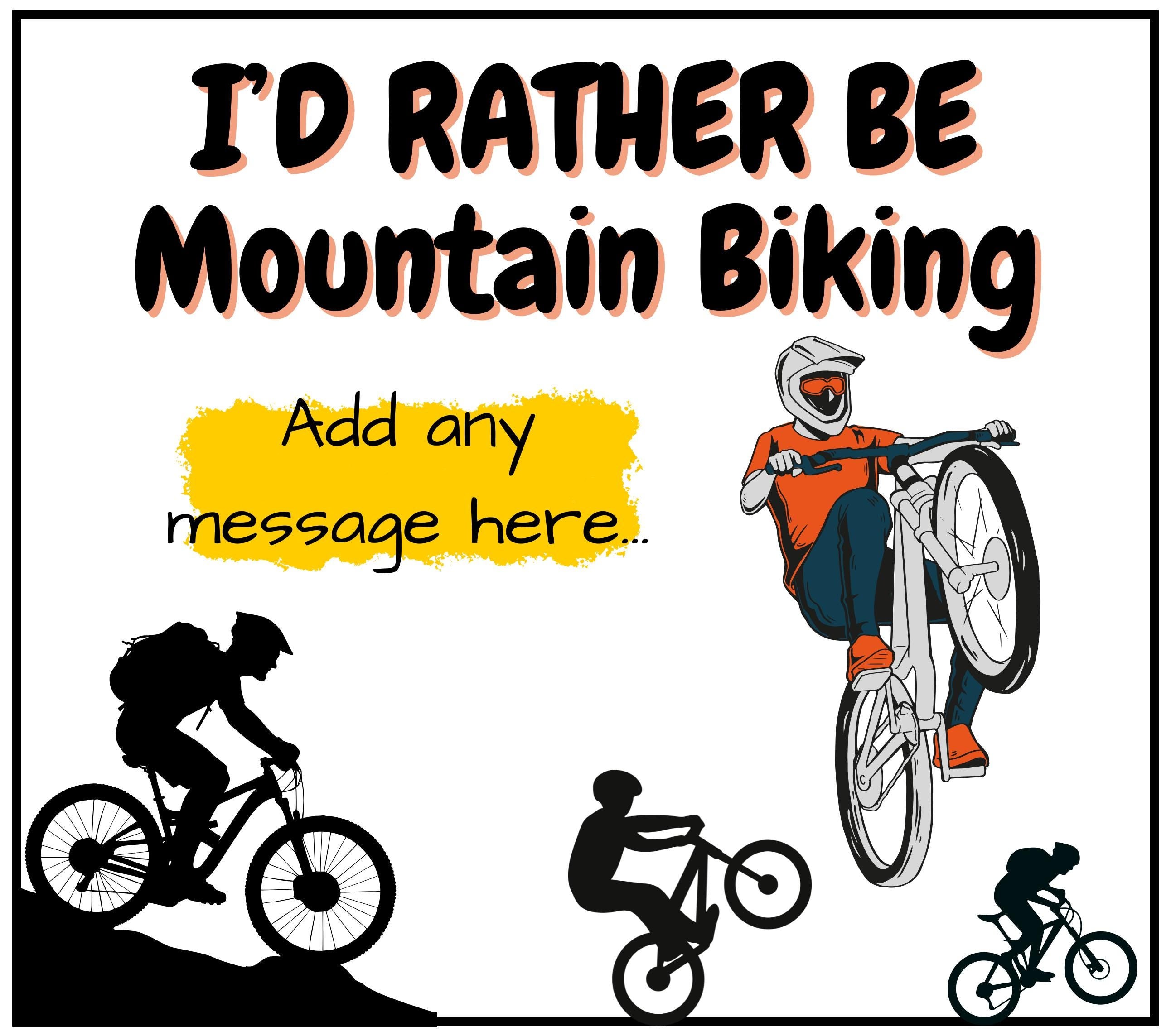 Rather Be Mountain Biking Personalised Candle | Mountain Biker Gift | Gift for Cyclist | Trail Rider Message Gift | Secret Santa | Birthday Etsy