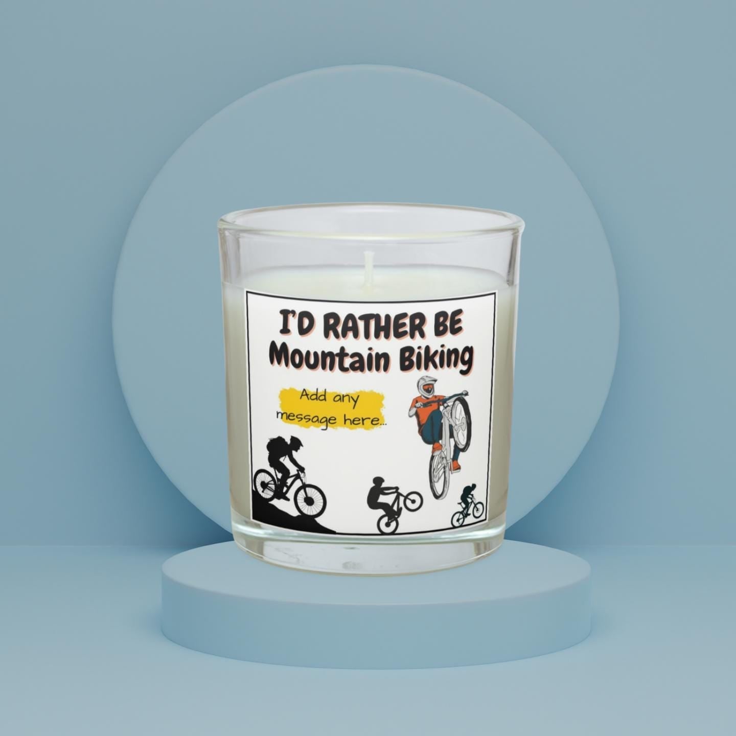 Rather Be Mountain Biking Personalised Candle | Mountain Biker Gift | Gift for Cyclist | Trail Rider Message Gift | Secret Santa | Birthday Etsy