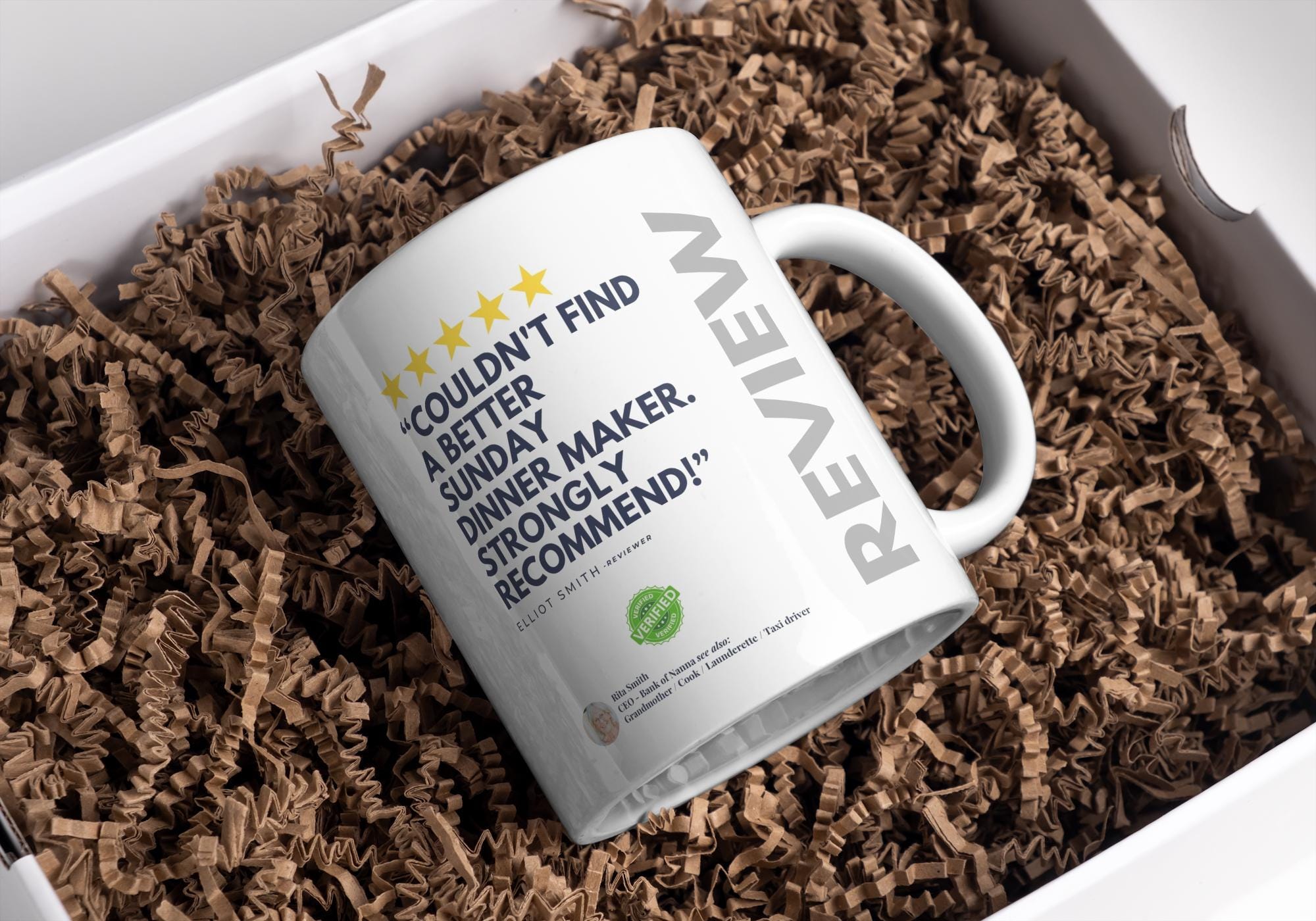 Personalised Review Mug | Custom Star Rating Gift | Funny Coffee Cup | Add Your Own Message | Novelty Mug | Friend Gift | The Best | Present Etsy