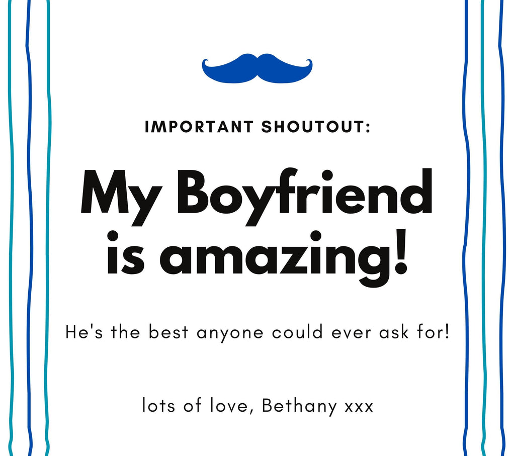 My Boyfriend is Amazing Personalised Candle Gift | Boyfriend Shoutout | Best Boyfriend Message Candle | Gift for Husband | Cute Candle Gift Etsy
