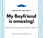 My Boyfriend is Amazing Personalised Candle Gift | Boyfriend Shoutout | Best Boyfriend Message Candle | Gift for Husband | Cute Candle Gift Etsy