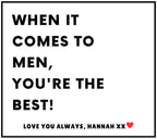 When it Comes to Men, You're the Best Personalised Candle | Funny Gift for Boyfriend | Novelty Gift for Boyfriend | Fun Relationship Candle Etsy