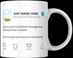 Personalised Twitter/X Mug | Custom Tweet Design | Funny Social Media Gift | Add Your Handle & Message | Novelty Mug | Personalised Gift | Etsy