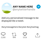 Personalised Twitter/X Mug | Custom Tweet Design | Funny Social Media Gift | Add Your Handle & Message | Novelty Mug | Personalised Gift | Etsy