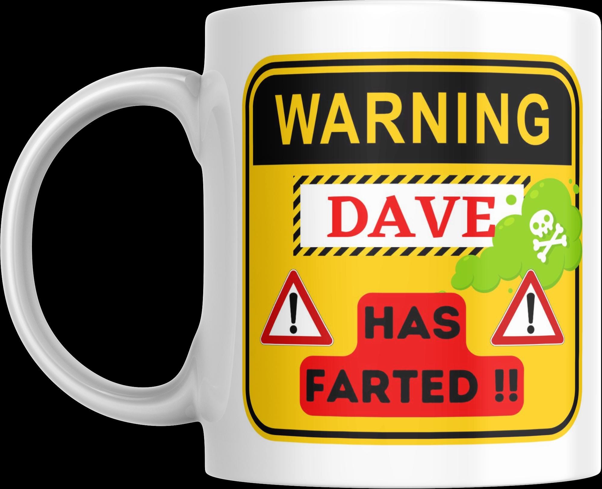 Personalised Novelty Mug | Funny Custom Name Mug | Rude Gift | Fart Joke | Personalised Gift | Gift for | Warning Gift | Joke Gift | Novelty Etsy