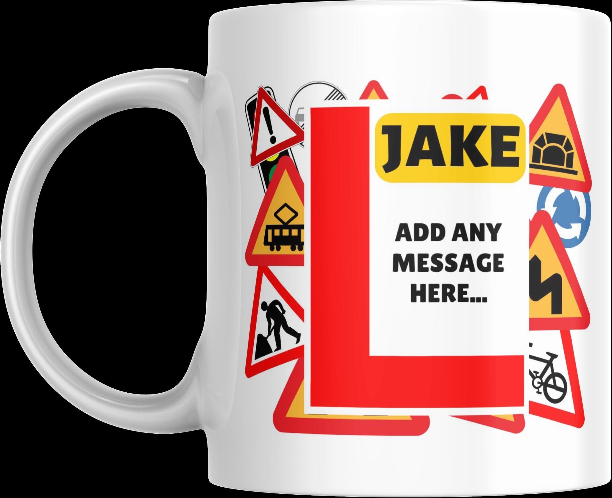 Personalised L Plate Mug | Learner Driver Gift | Funny Driving Mug | New Driver Present | Novelty Mug | Personalised Gift | Novelty Gift Etsy