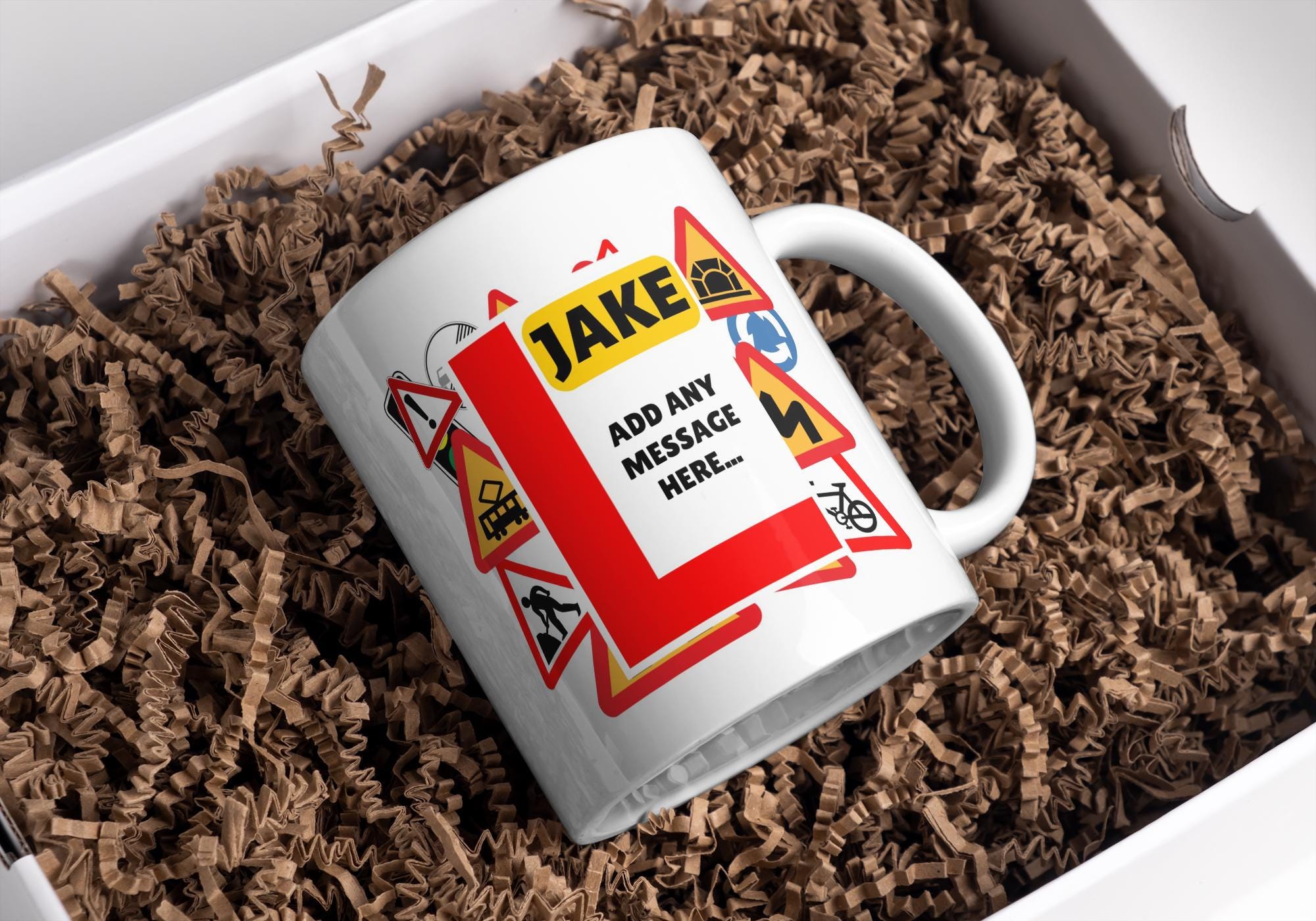 Personalised L Plate Mug | Learner Driver Gift | Funny Driving Mug | New Driver Present | Novelty Mug | Personalised Gift | Novelty Gift Etsy