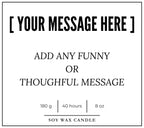 Funny Message Personalised Candle | Funny Quote Gifts | Custom Message Candle Gift | Secret Santa | Birthdays | Christmas | Office Joke Gift Etsy