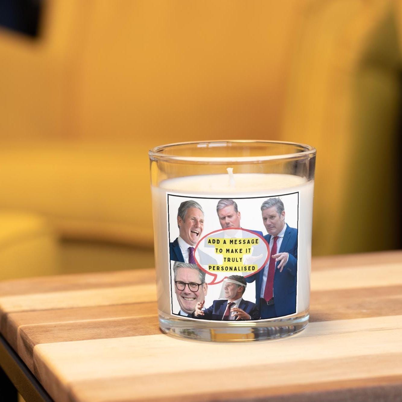 Funny Keir Starmer Personalised Candle | Keir Starmer Gift | Custom Message Candle Gift Novelty British Politics | Funny British Politics Etsy