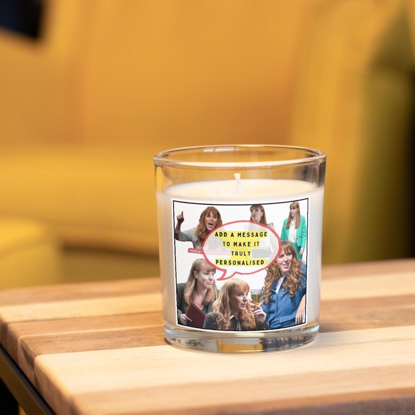 Funny Angela Rayner Candle Gift | Angela Rayner Message Personalised Candle | Deputy Prime Minister Quote Gift | Funny Politics Candle Gifts Etsy