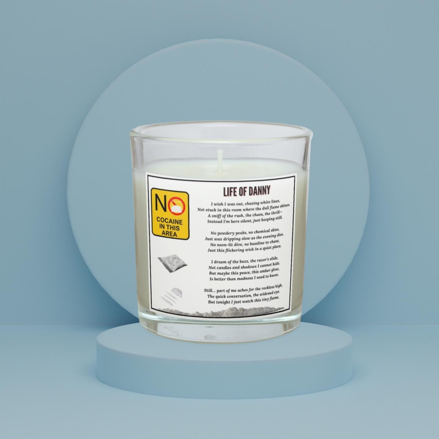 Funny No Cocaine Personalised Candle | Funny Cocaine Humour Poem Gift | Custom Message Cocaine Candle Gift | Adult Drugs Humour Candle Gift Etsy
