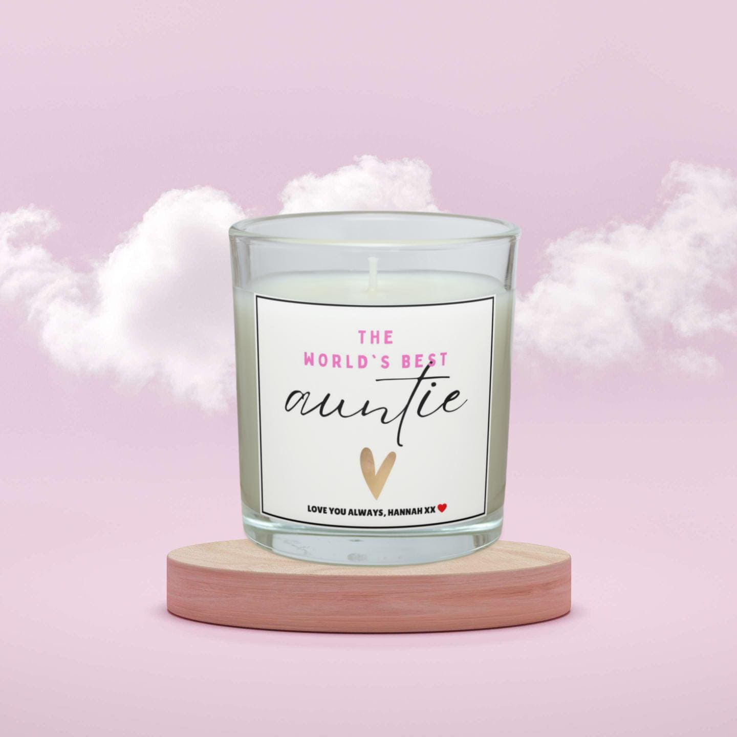 World's Best Auntie Message Personalised Candle | Best Auntie Gift | Auntie Christmas Gift | Auntie Birthday Gift | Best Aunty Candle Gift Etsy