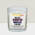 Best Auntie & Uncle Ever Personalised Candle | Auntie Uncle Gift | Novelty Auntie and Uncle Gift | Funny Message Award | Auntie Uncle Gift Etsy