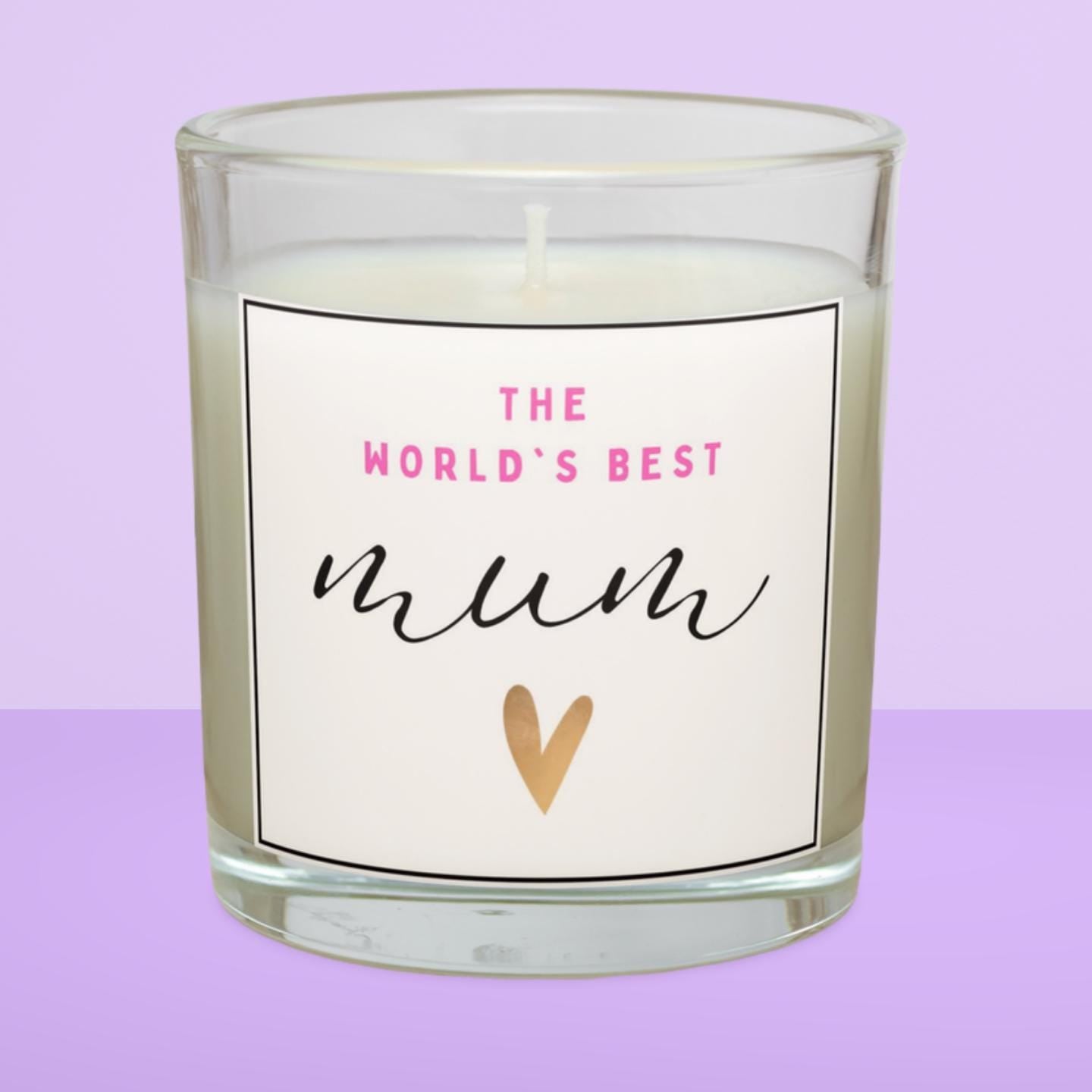World's Best Mum Personalised Candle | Best Mum Gifts | Gifts for Mum | Mother's Day | Mum Birthday | Mum Christmas Gift | Mum Message Gift Etsy
