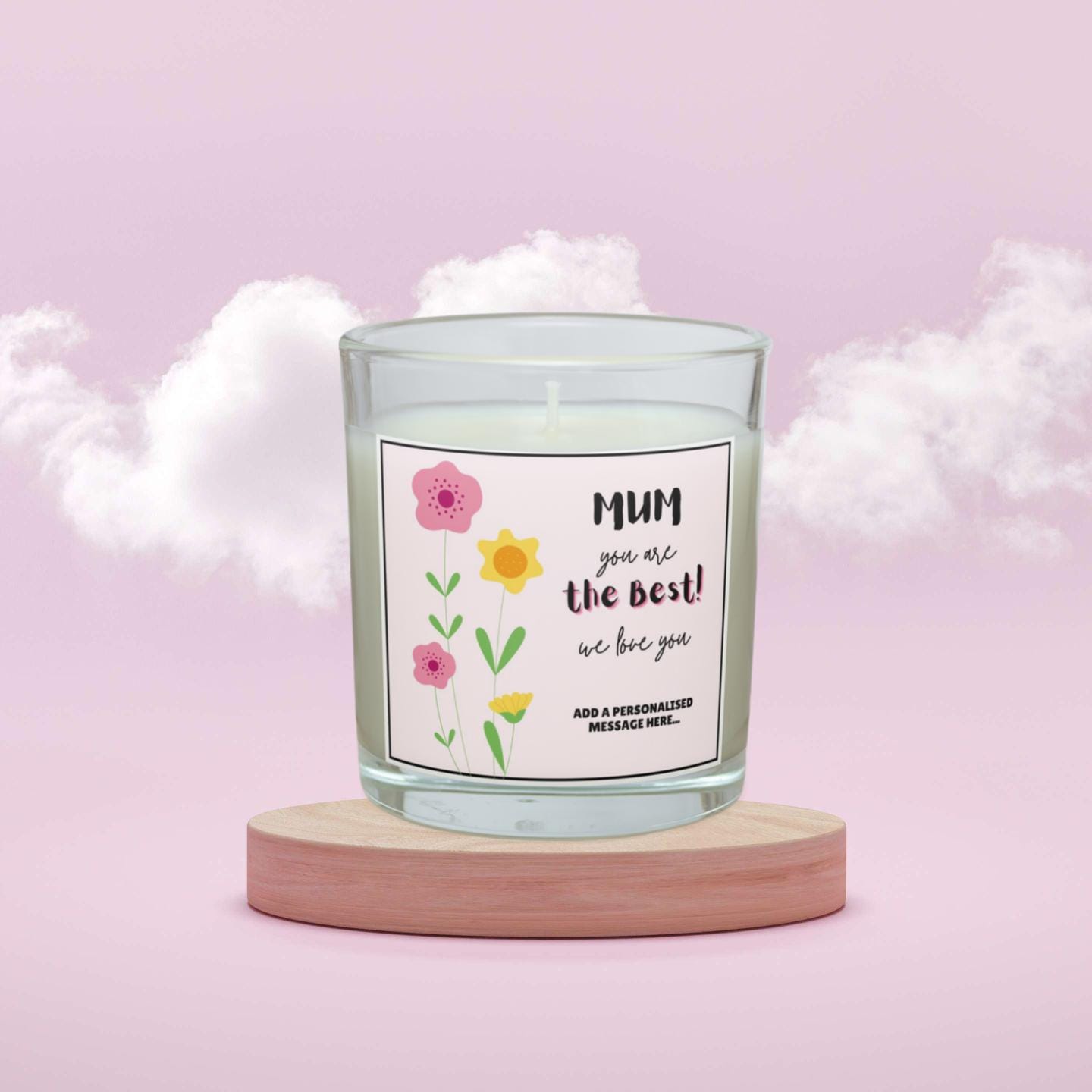 Mum you are the Best Personalised Candle | Gifts for Mum | Best Mum Gifts | Mum Flower Message Candle | Mum Birthday Gifts | Mum Christmas Etsy