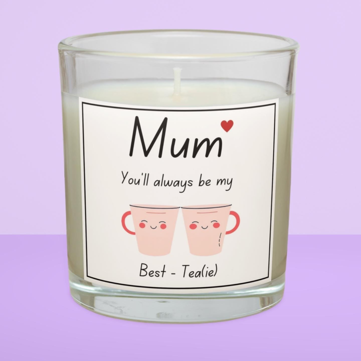 Mum My Bestie Personalised Candle Gift | Mum Best Friend Gift | Love you Mum Candle | Mum Message Gift | Cup of Tea Mum Candle | Best Mum Etsy