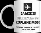 Personalised Airplane Mode Mug | Funny Custom Gift | Novelty Coffee Cup | Personalised Mug | Novelty Mug | Funny Gift | Coffee Tea | Gift Etsy