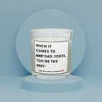 Bad Dad Jokes Funny Personalised Candle | Novelty Gifts for Dad | Funny Dad Joke Message Gift | Dad Pun | Funny Birthday Candle Gift for Dad Etsy