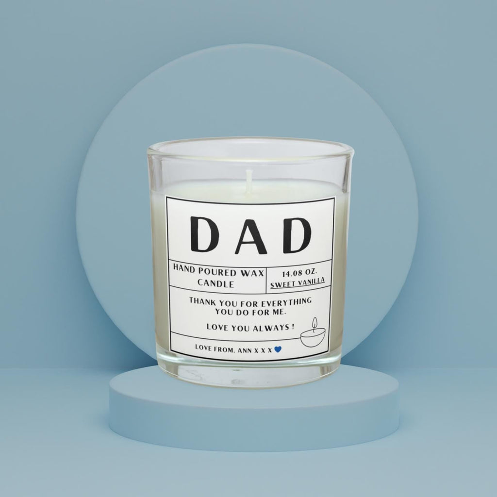Dad Message Personalised Candle Gift | Dad Appreciation Gift | Dad Birthday | Father's Day | Just Because Gift for Dad | Custom Dad Message Etsy