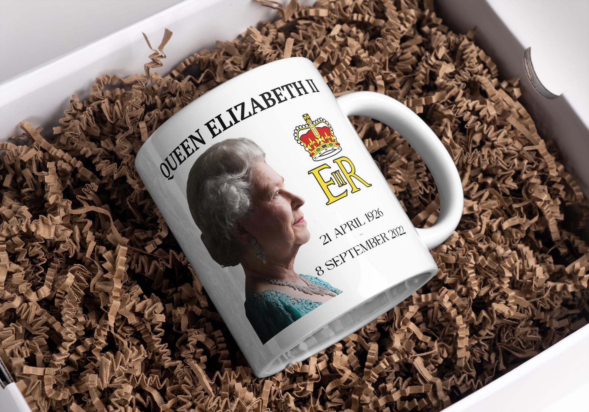 HM Queen Elizabeth II Memorial Mug | Queen Tribute | Royal Gift | Commemorative Keepsake | Patriotic Gift | Novelty Mug | Royal Family Etsy