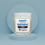Happy Birthday Dad Personalised Candle Gift | Age & Message | Dad Birthday | From Son Birthday Gift | From Daughter | Dad Birthday Message Etsy