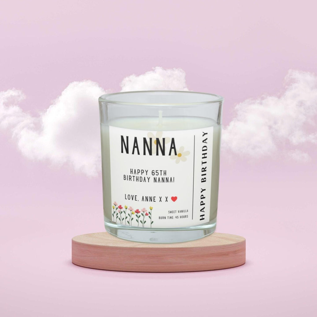 Happy Birthday Nanna Personalised Candle | Any Age Nanna Birthday Candle | Custom Birthday Message Gift for Nan | Grandma Birthday Candle Etsy