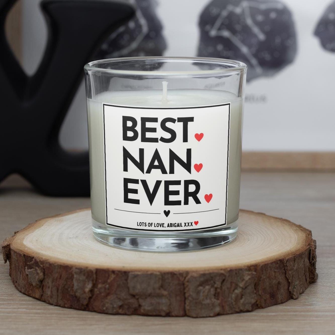 Best Nan Ever Personalised Candle Gift | Best Nan Message Gift | Best Nanna Gift | Best Grandma Gift | Nan Christmas | Nan Birthday Gifts Etsy