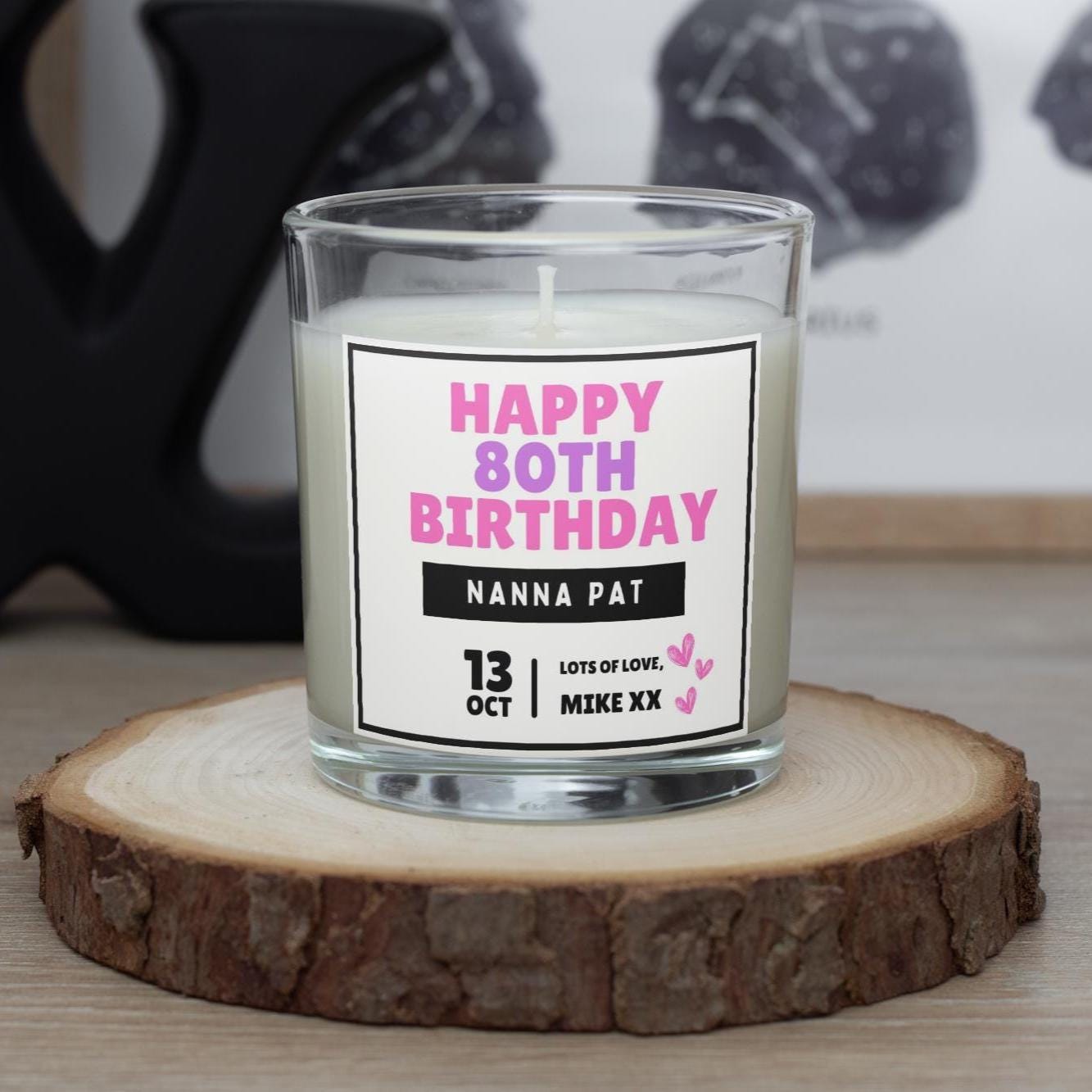Nanna Birthday Candle | Happy Birthday Nanna Personalised Candle | Nanna Age Message Candle Gift | Happy Birthday Custom Nanna Message Gift Etsy