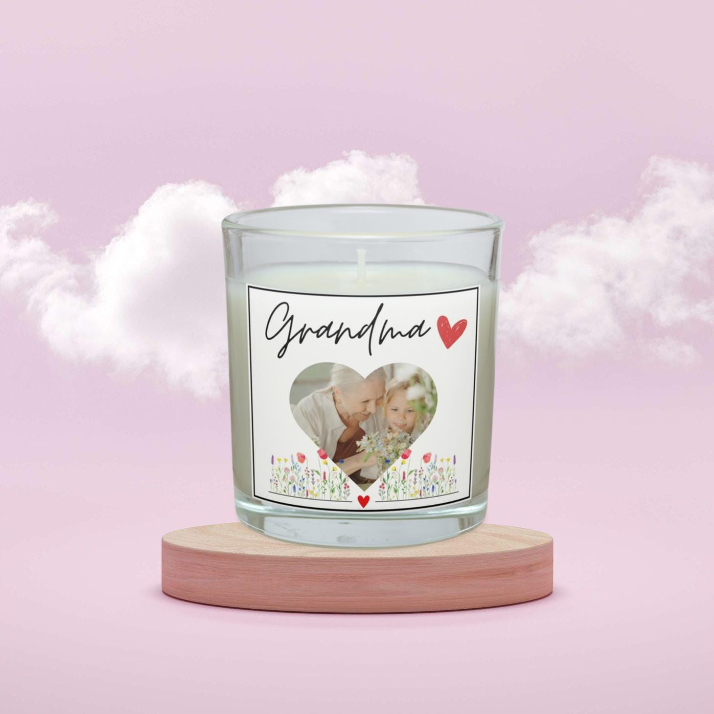 Grandma Photo Personalised Candle | Best Grandma Photo Gift | Nanna Photo Candle | Grandma Message Gifts | Grandma Christmas | Gran Birthday Etsy