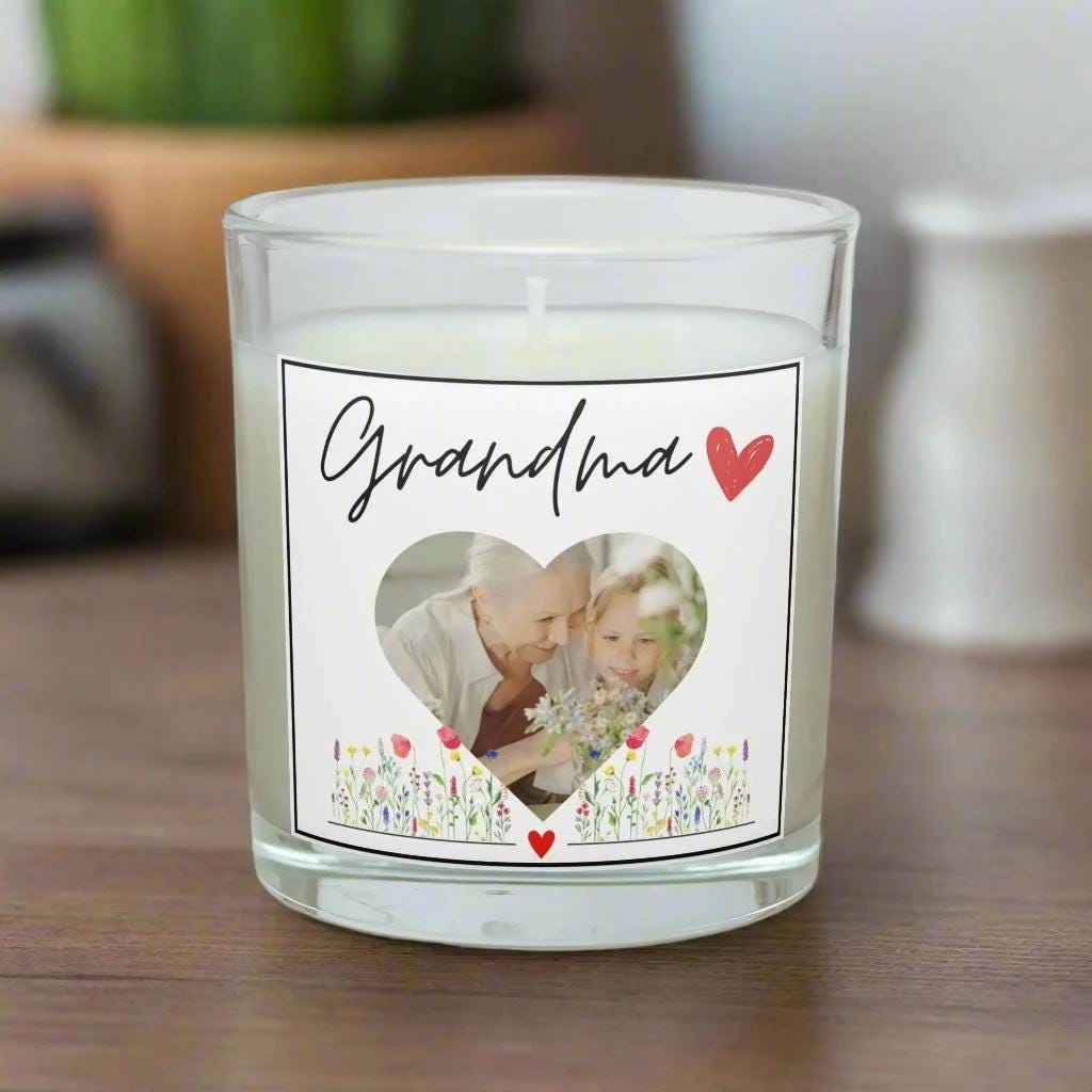 Grandma Photo Personalised Candle | Best Grandma Photo Gift | Nanna Photo Candle | Grandma Message Gifts | Grandma Christmas | Gran Birthday Etsy