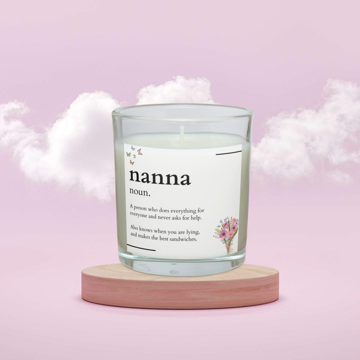 Nanna Noun Personalised Candle Gift | Nanna Noun Message | Cute Nanna Gifts | Nanna Definition | Nanna Birthday | Fun Nanna Message Gifts Etsy