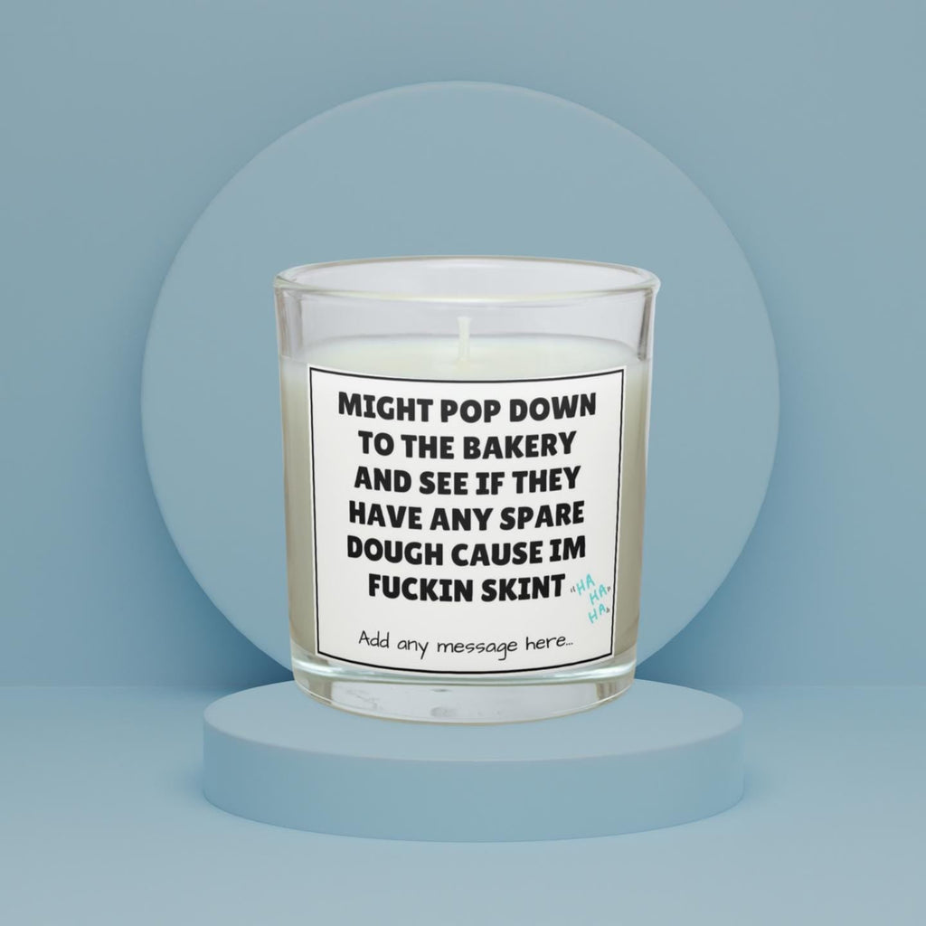 Funny Adult Joke Personalised Candle | Funny Skint Joke | Broke As Fuck Meme Gift | Funny Secret Santa | Funny Friend Gift | No Money Candle Etsy
