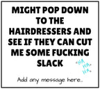 Funny Cut Me Some Slack Personalised Candle | Novelty Hairdressing Joke Gift | Funny Sarcastic Joke | Funny Gift for Friend | Secret Santa Etsy