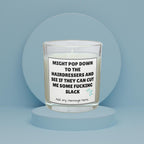 Funny Cut Me Some Slack Personalised Candle | Novelty Hairdressing Joke Gift | Funny Sarcastic Joke | Funny Gift for Friend | Secret Santa Etsy