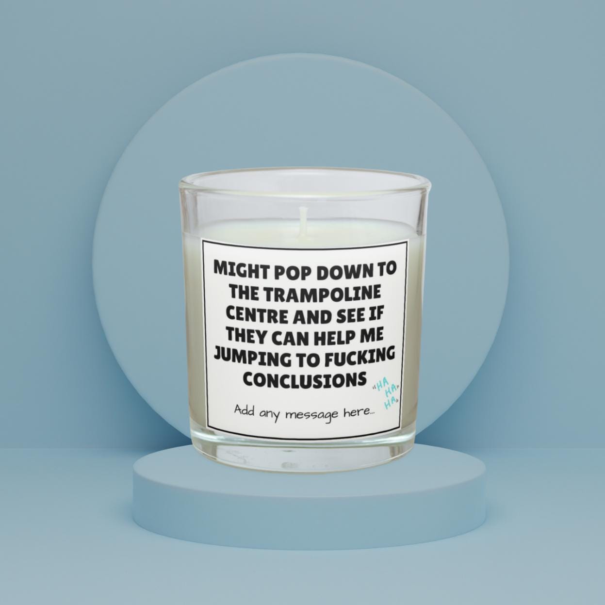 Funny Sarcastic Personalised Candle | Jumping to Conclusions | Funny Gift for Friend | Funny Relationship Gift | Work Friend Make You Laugh Etsy