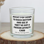 Funny Rock Bottom Personalised Candle | Funny Gift to Cheer Up Friend | Work Friend Gift | Funny Adult Quote Gift | Funny Sarcastic Meme Etsy