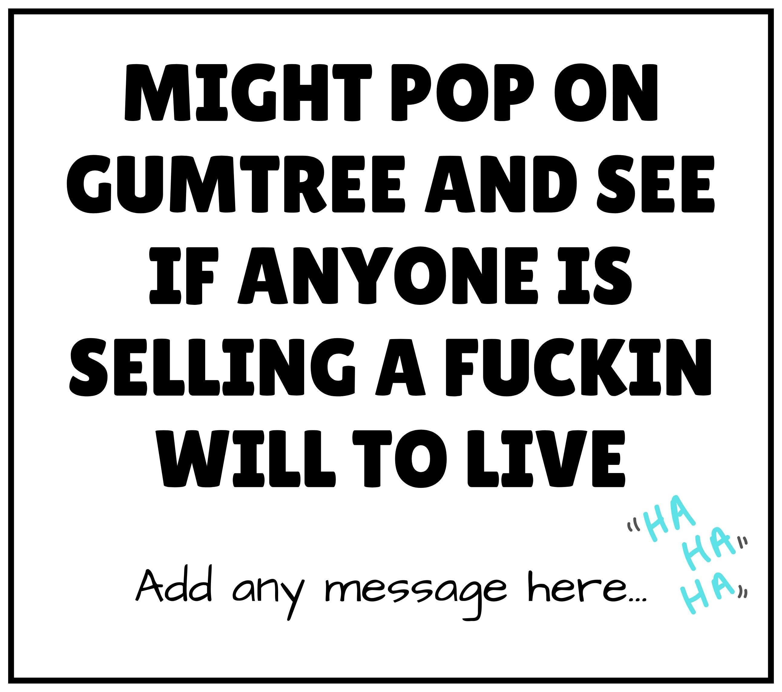 Funny Will to Live Personalised Candle | Novelty Gumtree Meme | Funny Gift for Friends | Co Worker gift | Secret Santa Funny Candle Gifts Etsy