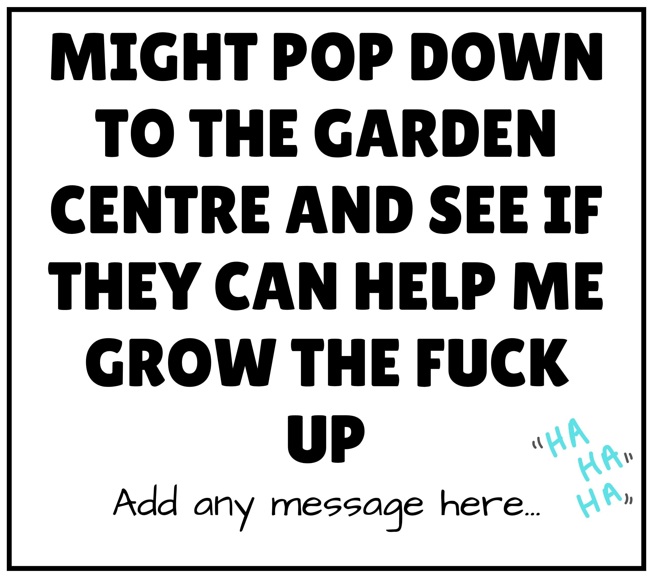 Funny Grow Up Personalised Candle | Novelty Childish Funny Gift | Funny Garden Centre Message Gift | Sarcastic Gift | Gift for Him or Her Etsy