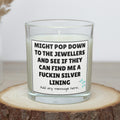 Funny Silver Lining Personalised Candle | Funny Meme Quote Gift | Silver Lining Gift | Sarcastic Gift | Jeweller Gift | Work Friend Joke Etsy