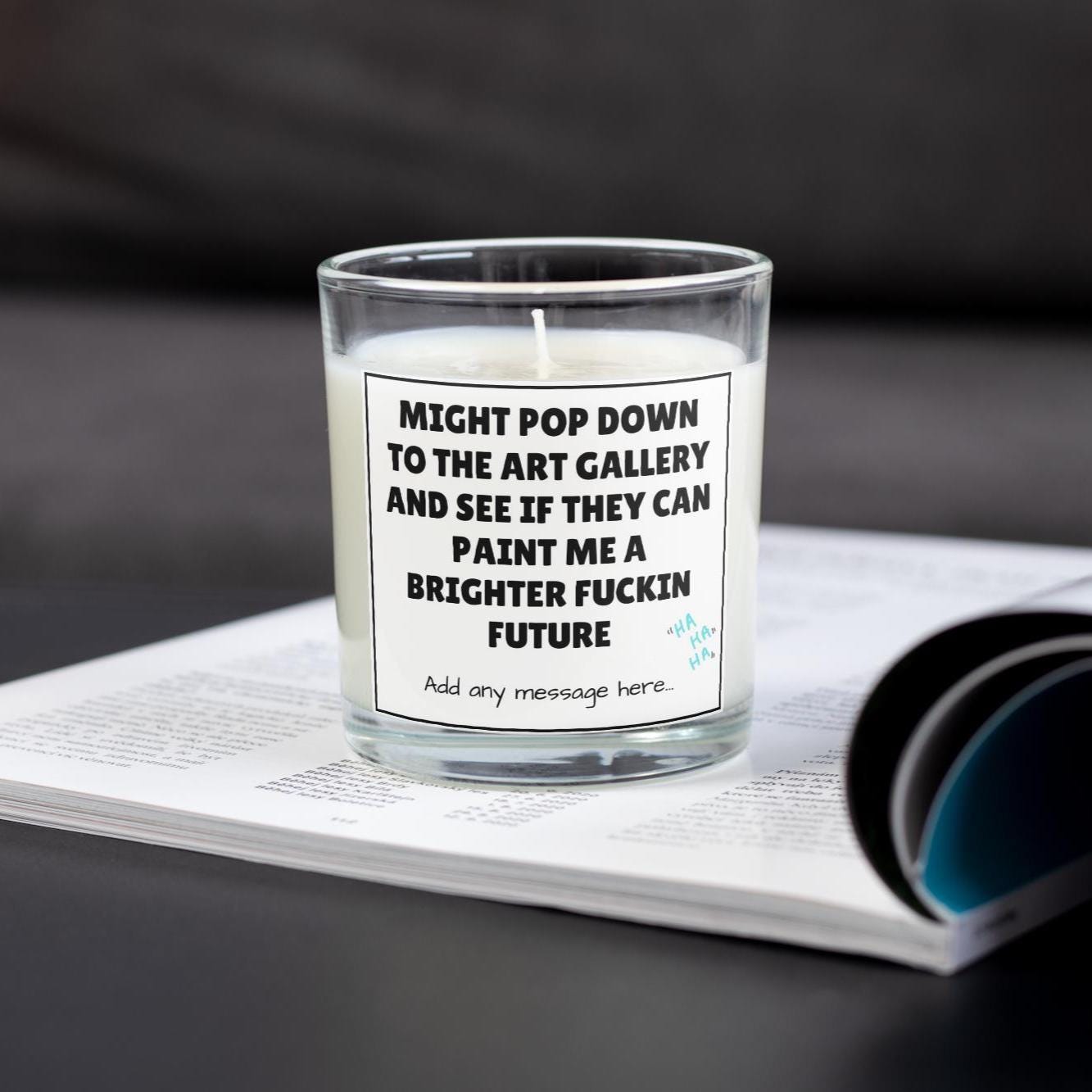 Brighter Future Funny Joke Candle | Sarcastic Funny Joke Candle | Funny Adult Candle | Gift for Friends | Work Friend Gift | Secret Santa Etsy