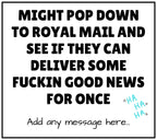 Fun Good News Personalised Candle | Sarcastic Waiting on Good News Gift | Funny Rough Patch Gifts | Funny Postal Service Joke | Secret Santa Etsy