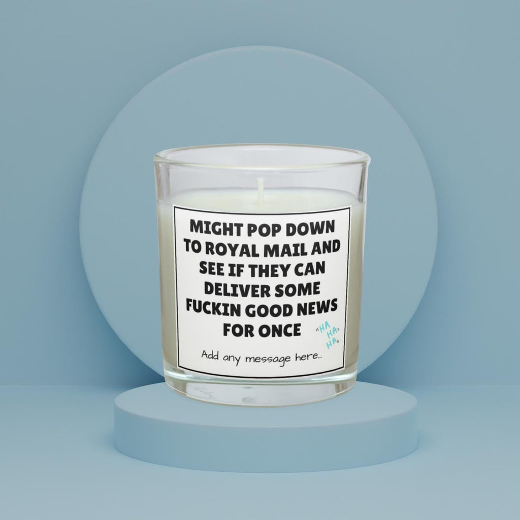 Fun Good News Personalised Candle | Sarcastic Waiting on Good News Gift | Funny Rough Patch Gifts | Funny Postal Service Joke | Secret Santa Etsy