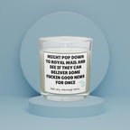 Fun Good News Personalised Candle | Sarcastic Waiting on Good News Gift | Funny Rough Patch Gifts | Funny Postal Service Joke | Secret Santa Etsy